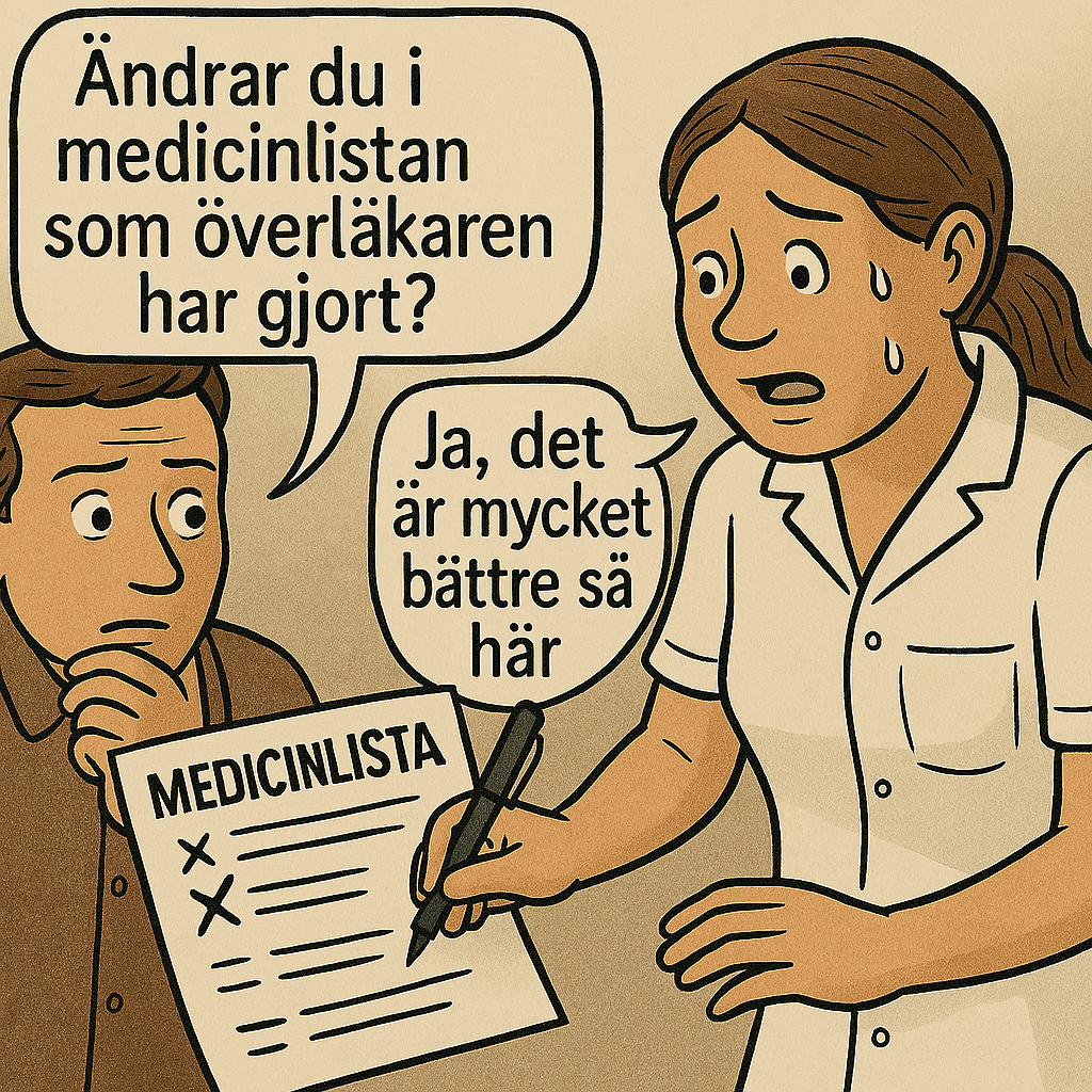 Ändring av befintlig utprovad medicinkombination.