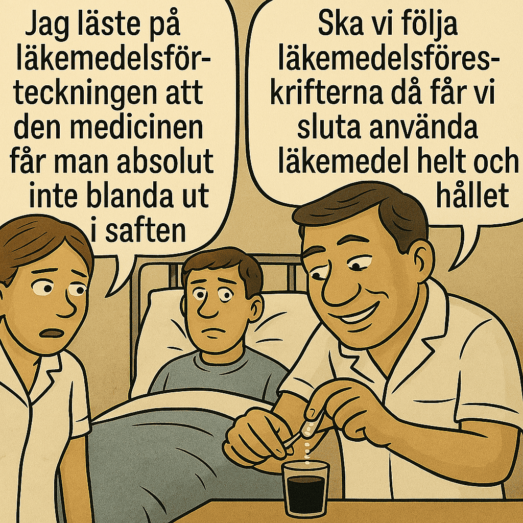 Uppsåtlig avvikande medicinering av brukare utifrån tillhörande läkemedelsföreskrifter i FASS.