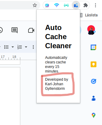 Auto Cache Cleaner - Helps me to keep my Google Chrome Browser Clean!