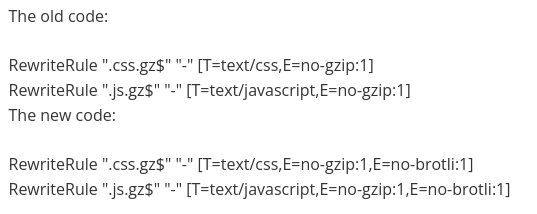 Brotli Compression - Joomla htaccess.txt file